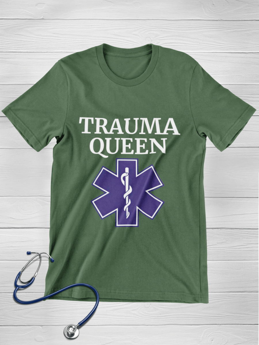 Trauma Queen Nurse Graphic T-shirt