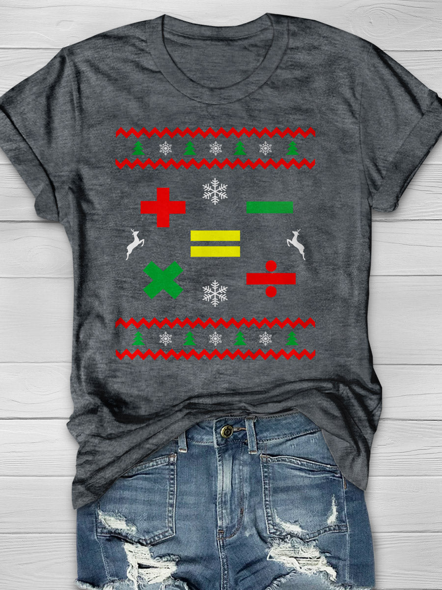 Mathematician Teach Print Graphic T-shirts