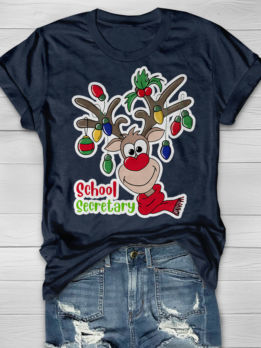 School Secretary Print Graphic T-shirts