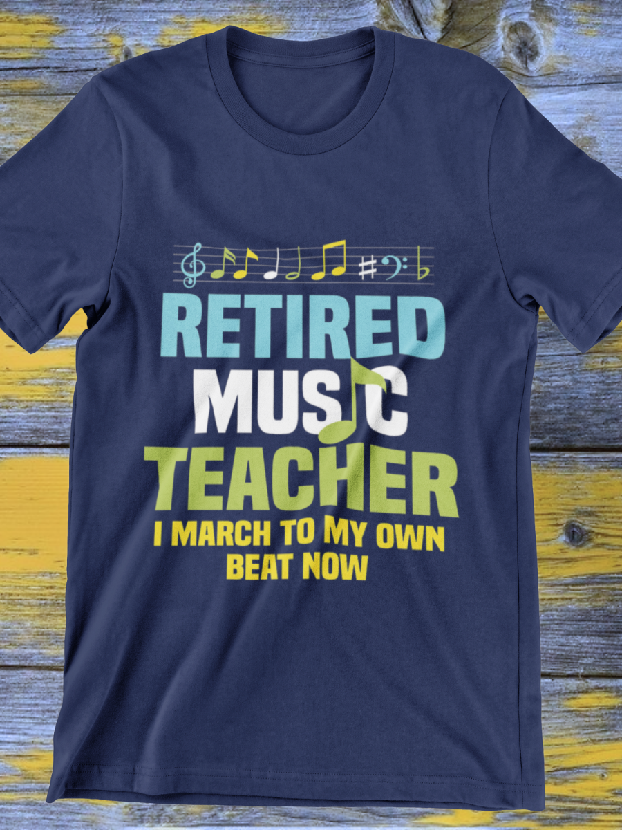 Retired Music Teacher Graphic T-shirt