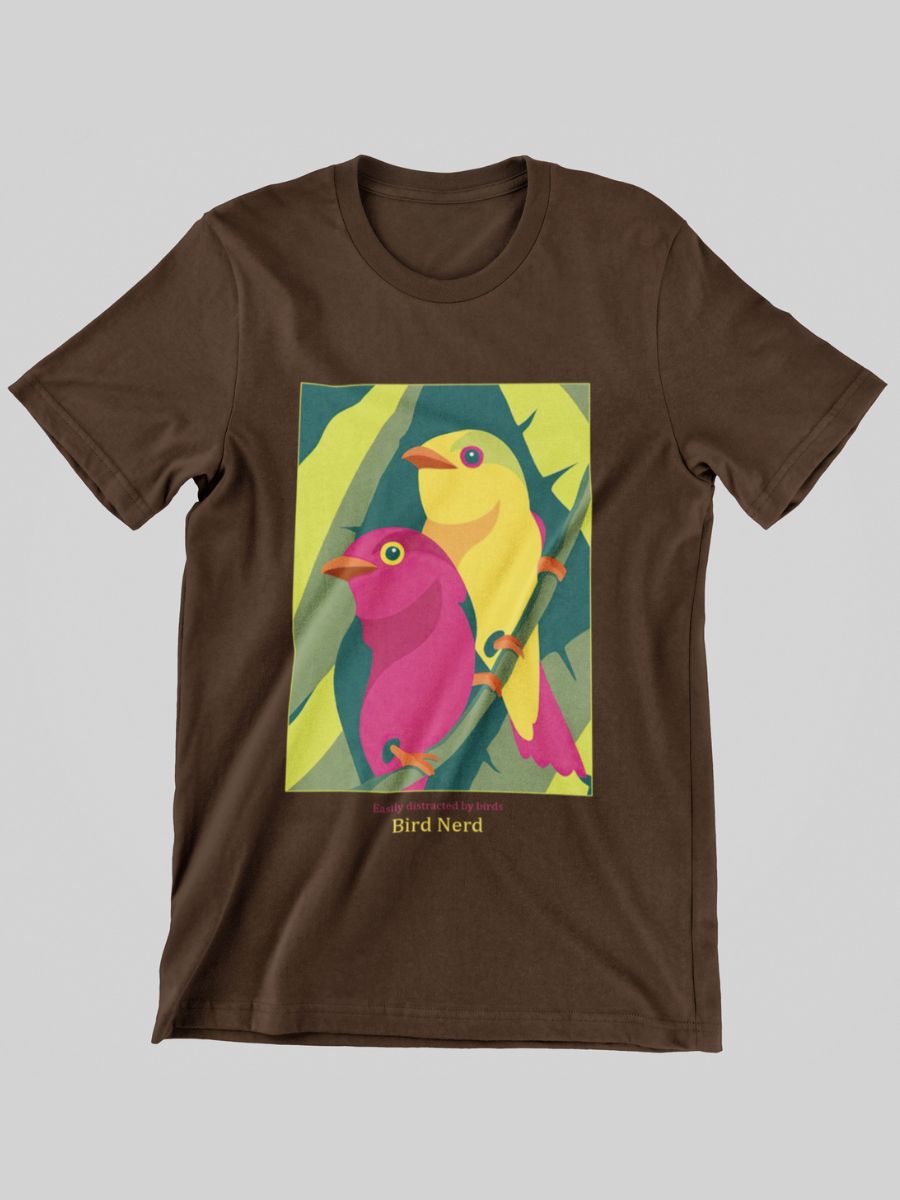 Two Birds Sitting on a Branch Graphic T-shirt