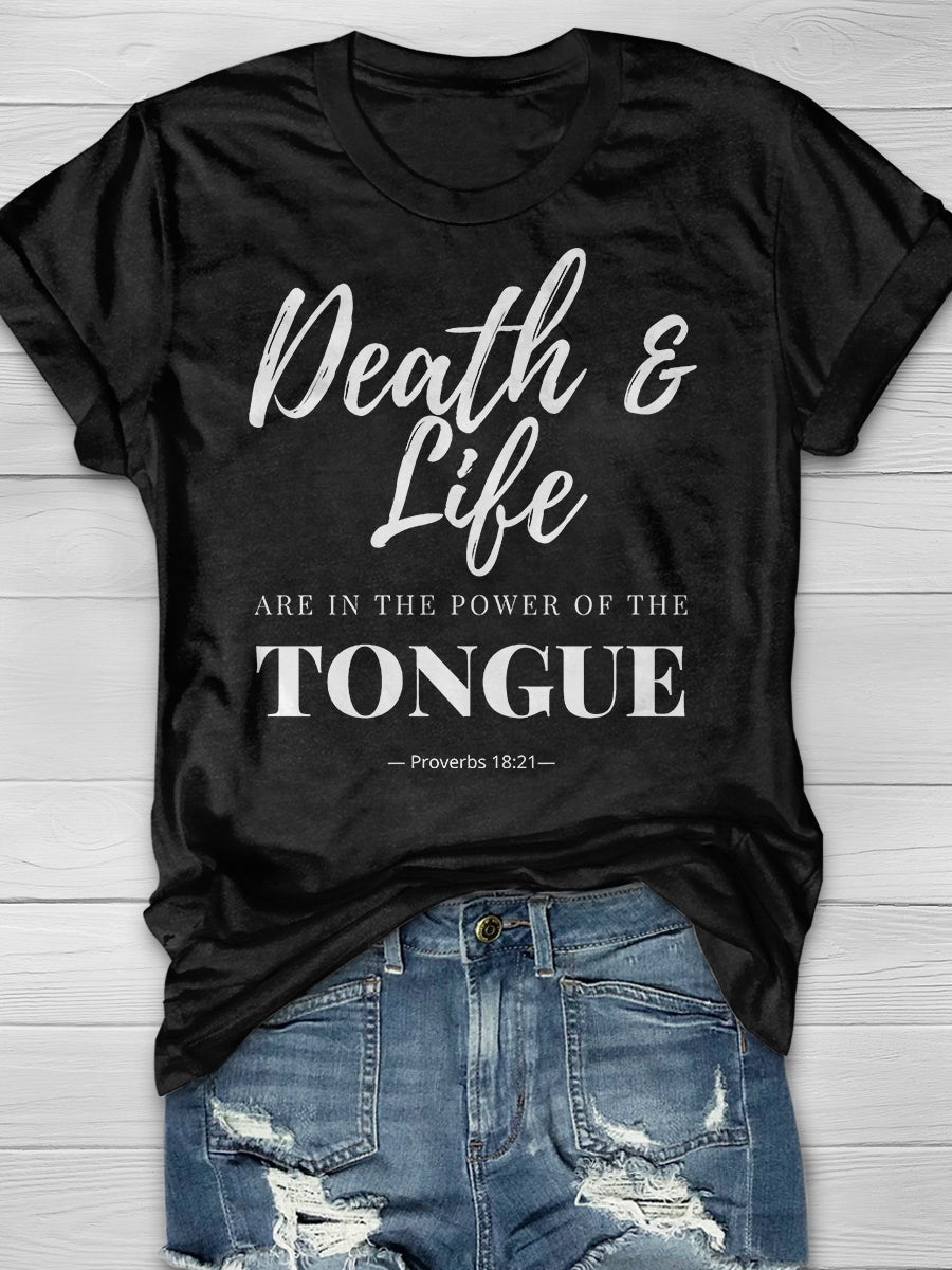 Death Life Print Graphic T-shirts