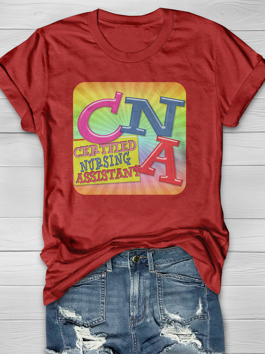 Certified Nursing Assistant Print Short Sleeve T-shirt