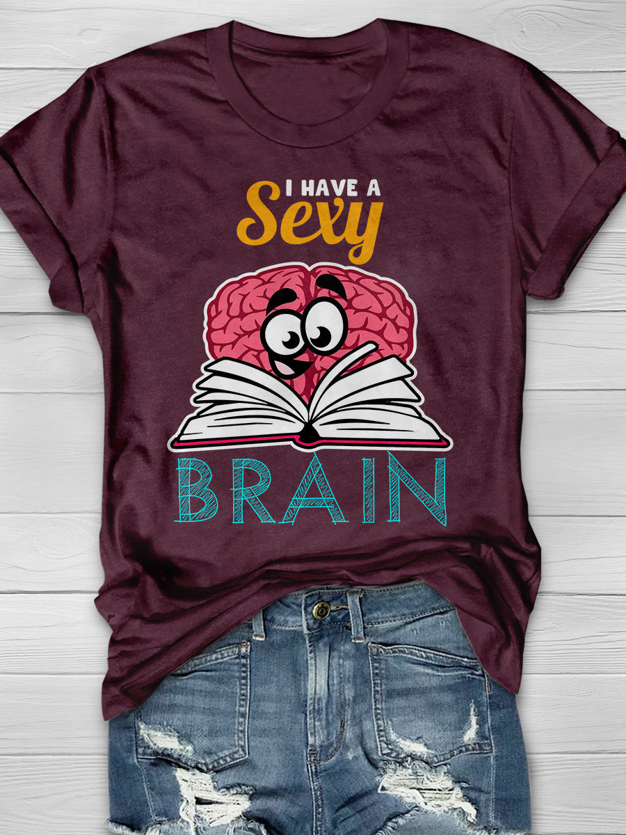 Read Sexy Brain Print Graphic T-shirts