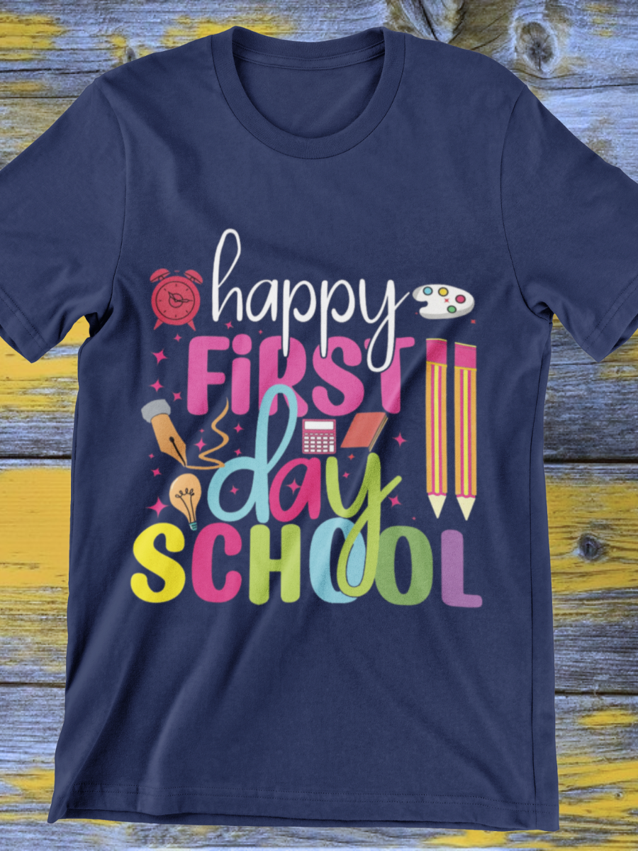 Teacher Happy First Day Of School Graphic T-shirt
