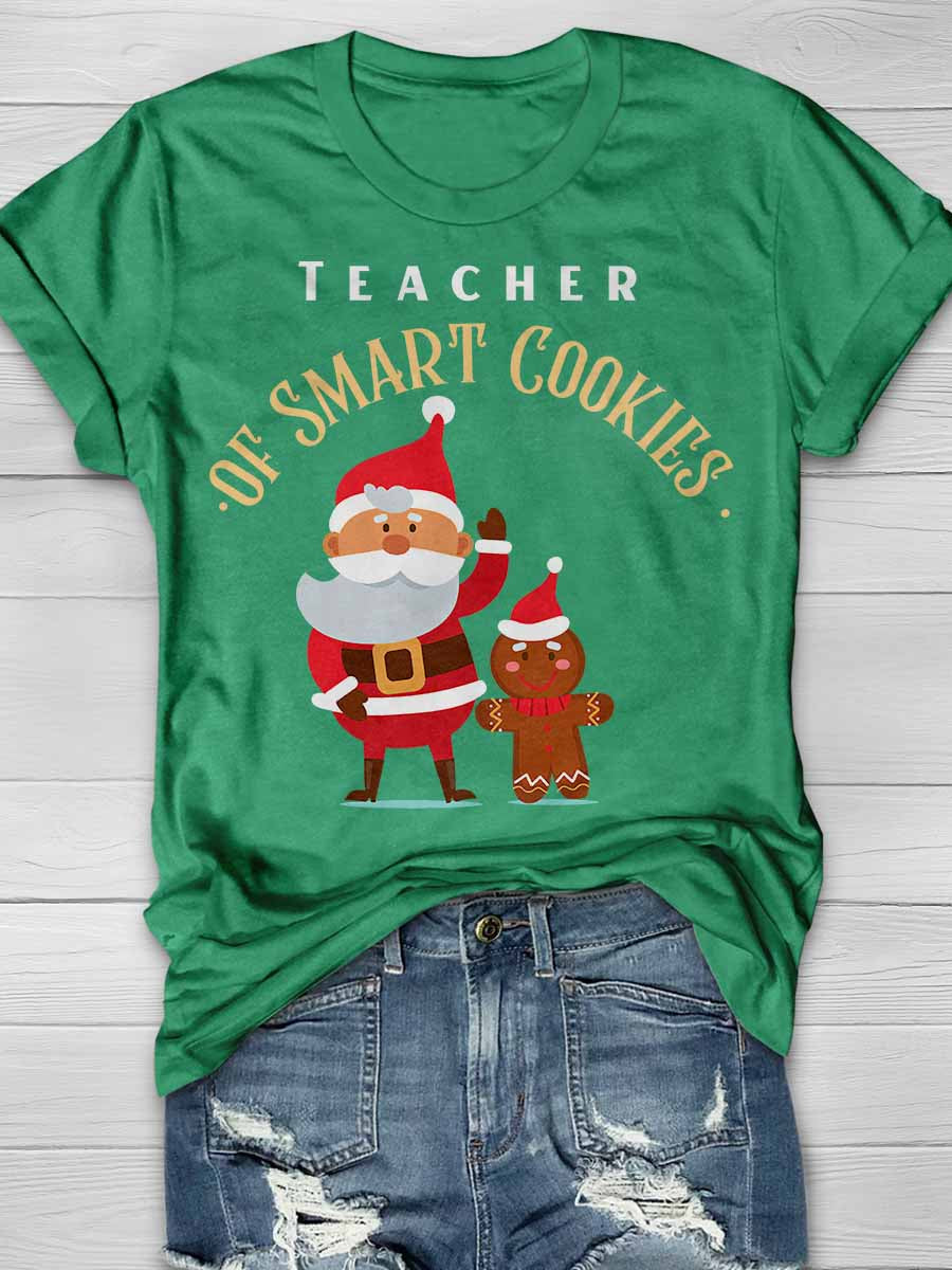 Teacher of Smart Cookies Print Graphic T-shirts