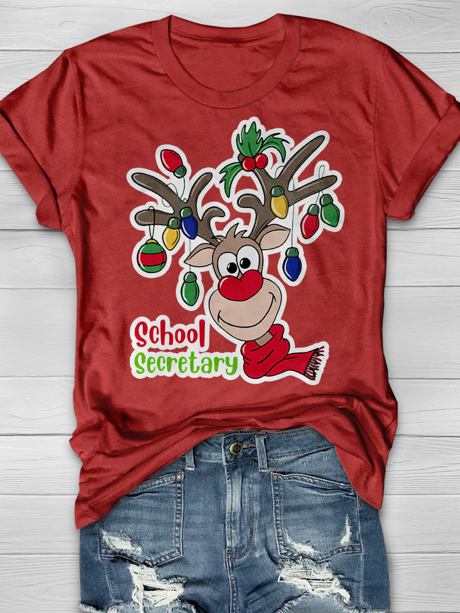 School Secretary Print Graphic T-shirts