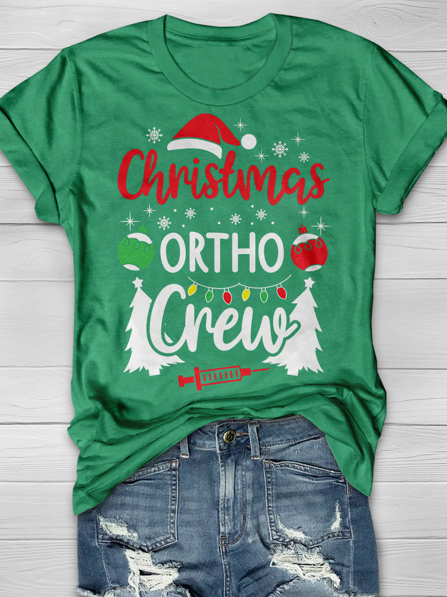 Christmas Ortho Crew Print Short Sleeve T-shirt