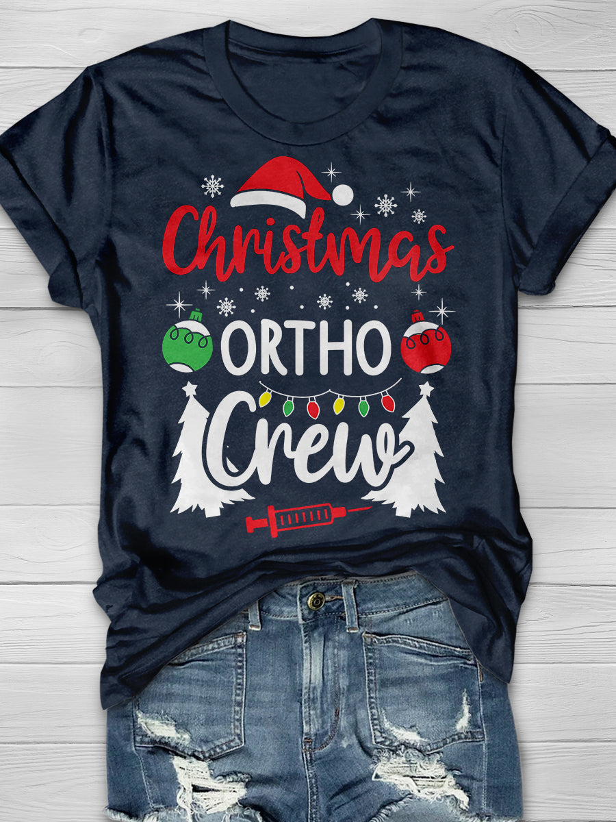 Christmas Ortho Crew Print Short Sleeve T-shirt