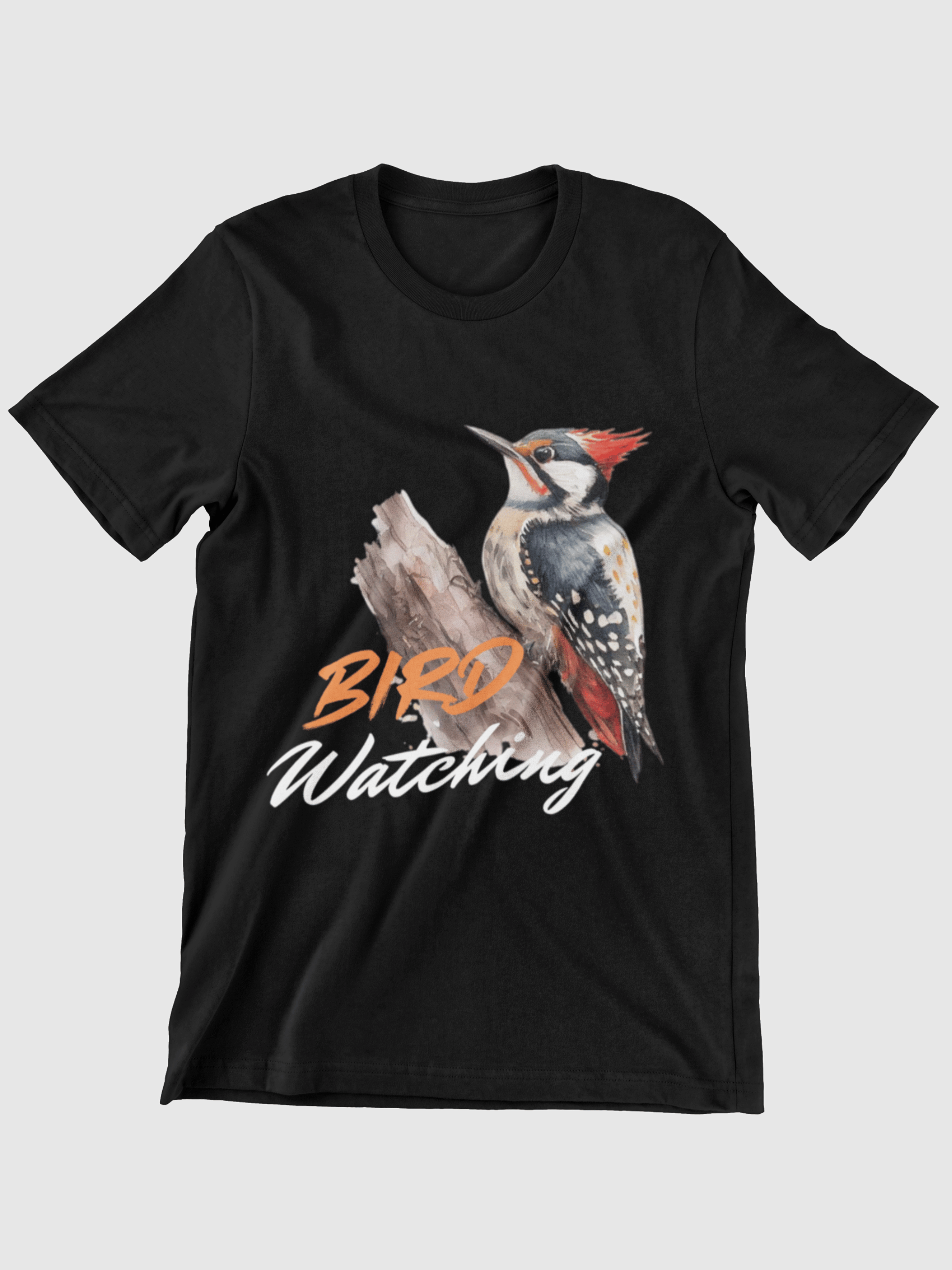 Birdwatching Woodpecker Graphic T-shirt