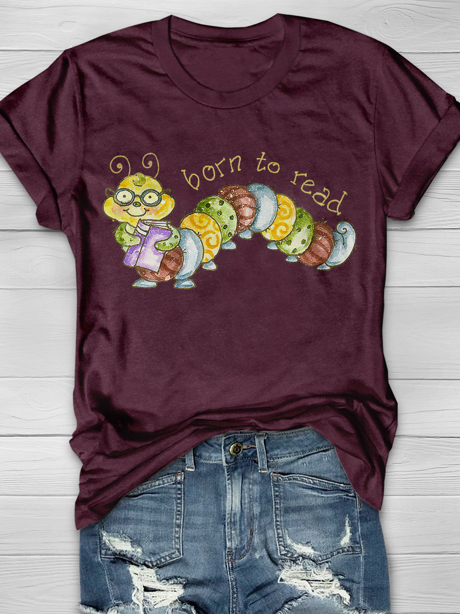 Born To Read Print Graphic T-shirts