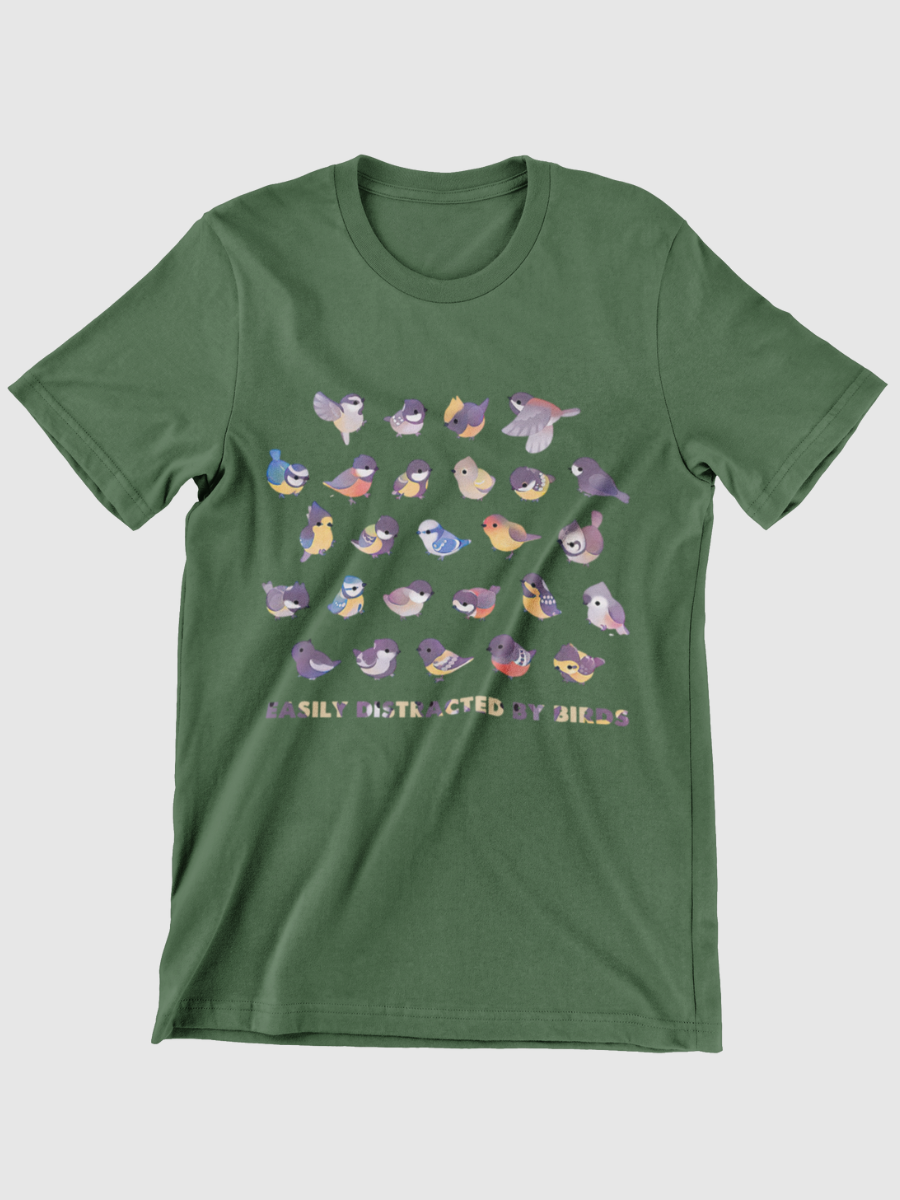 Bird Lovers Easily Distracted By Birds Graphic T-shirt