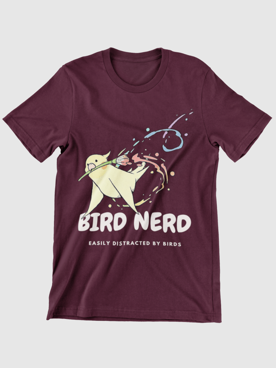 BIRD NERD Easily Distracted By Birds Graphic T-shirt