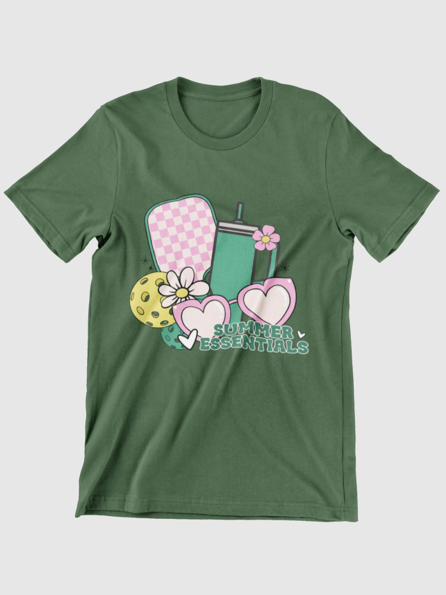 Pickleball Summer Essentials Graphic T-shirt