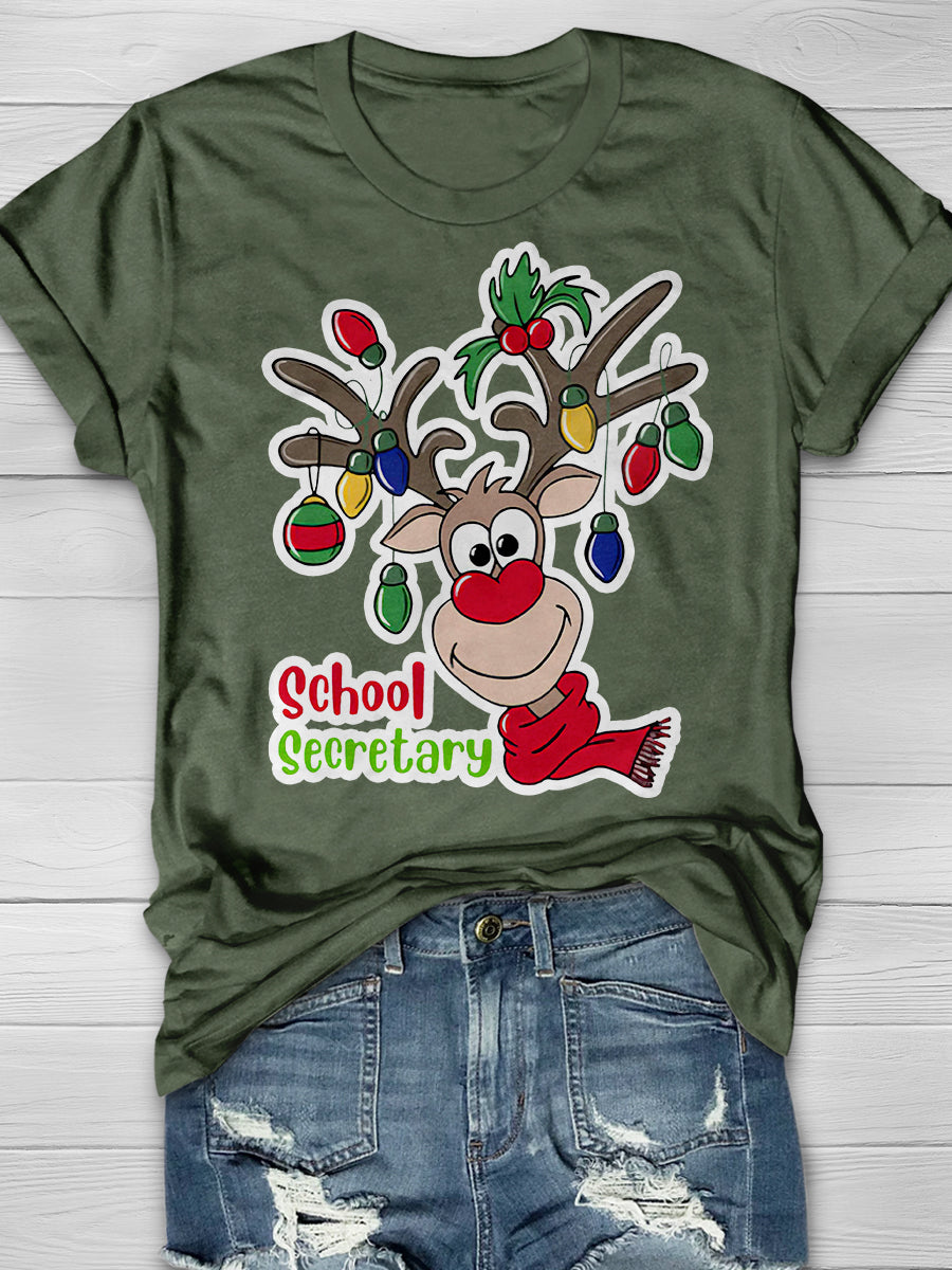 School Secretary Print Graphic T-shirts