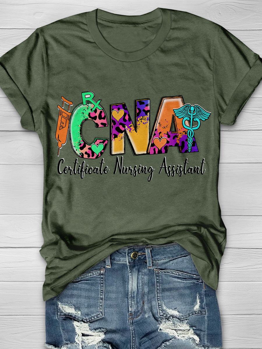 CNA Certified Nursing Assistant Graphic T-shirts
