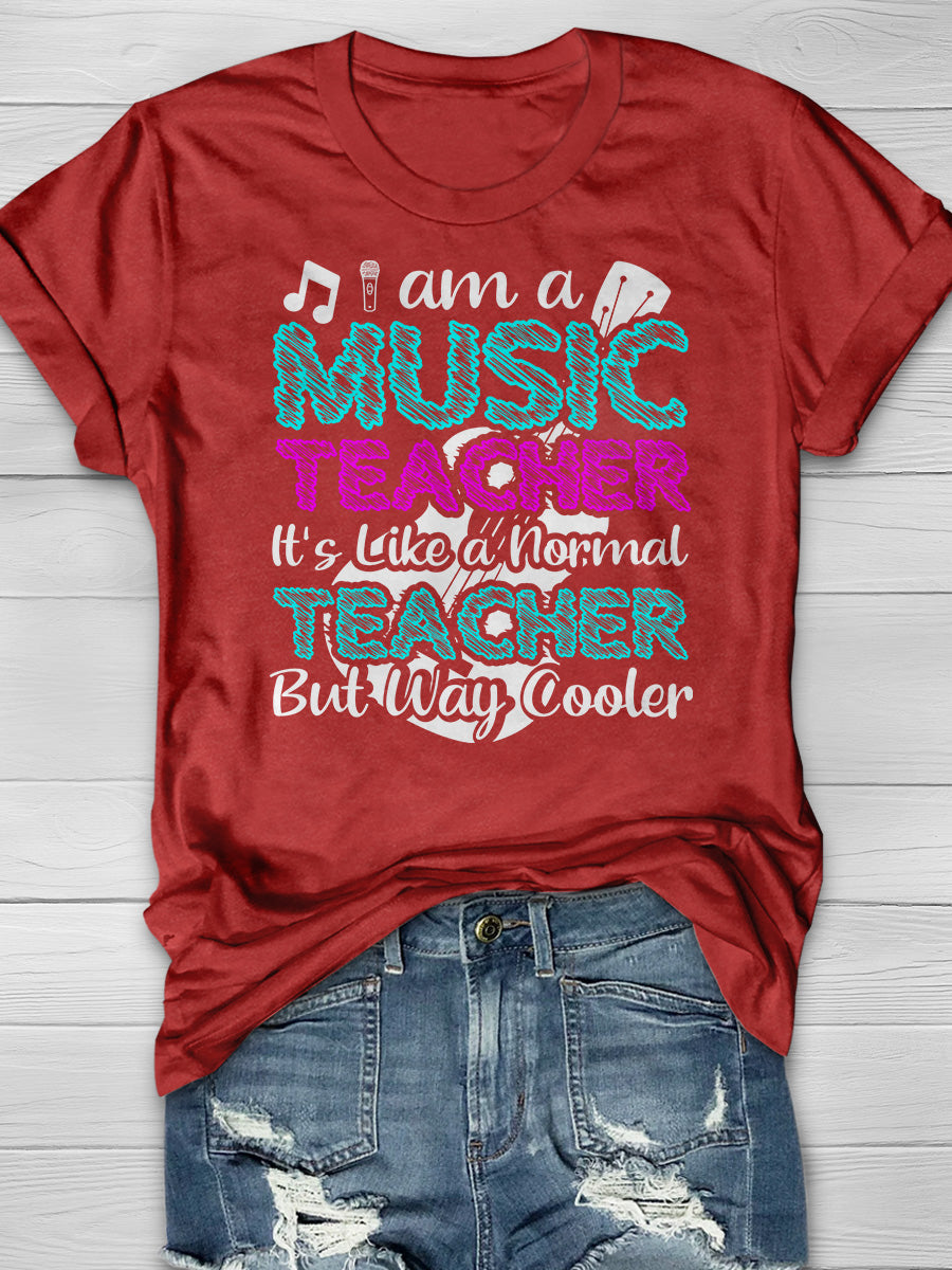 I am a Music Teacher Print Graphic T-shirts