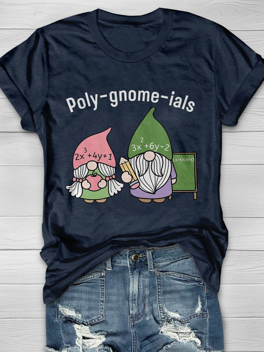 Poly gnome ials Print Short Sleeve T-shirt
