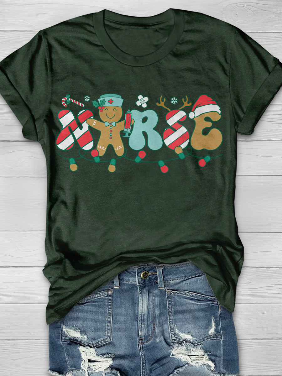 Christmas Nurse Graphic T-shirts
