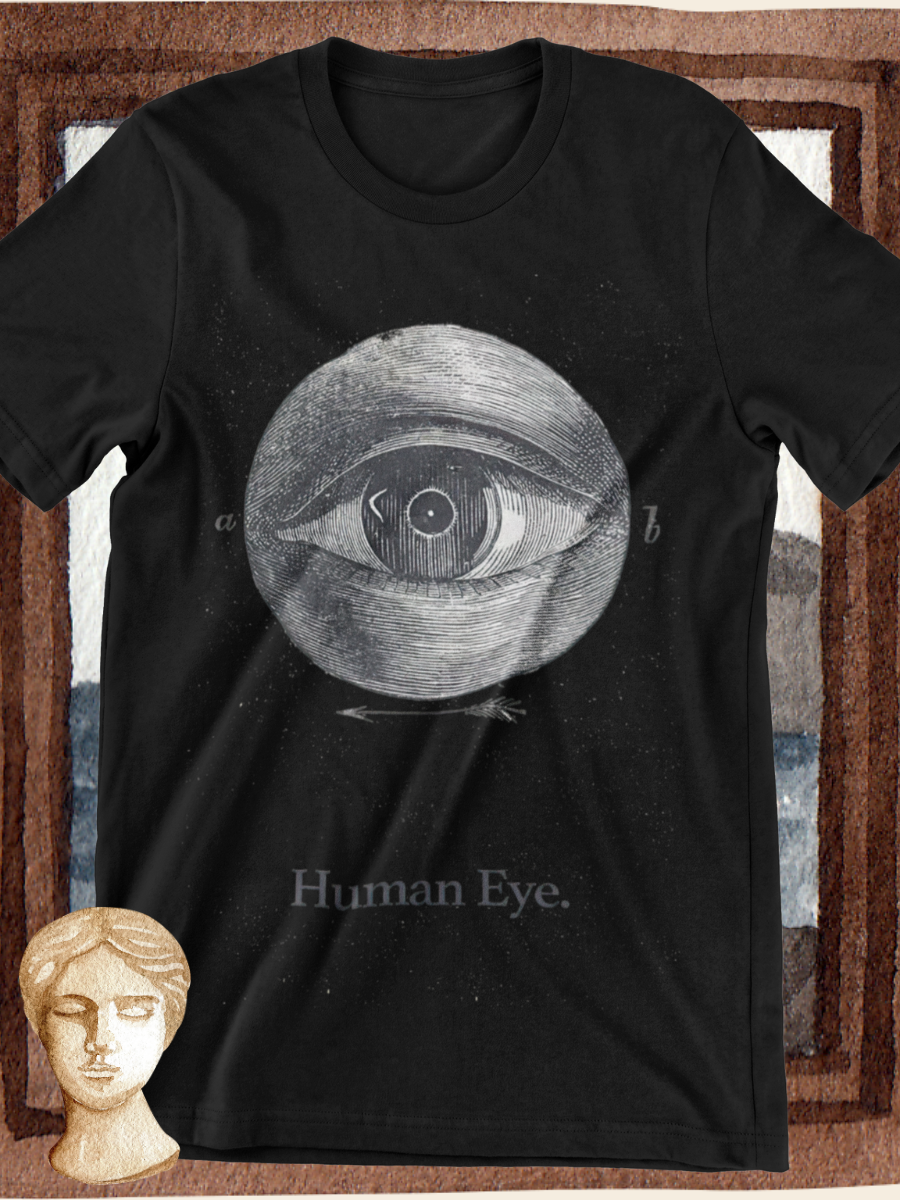 Dark Academia Human Eye Graphic T-shirt