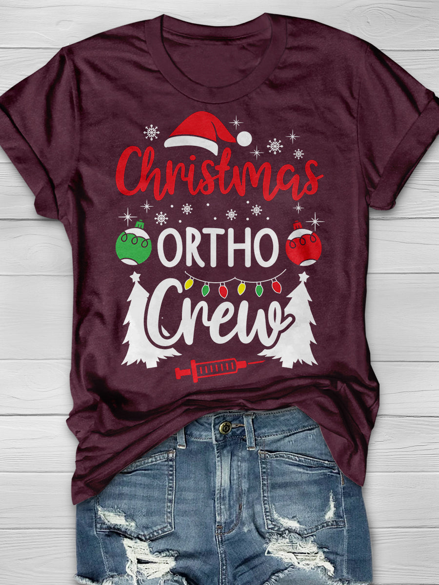 Christmas Ortho Crew Print Short Sleeve T-shirt