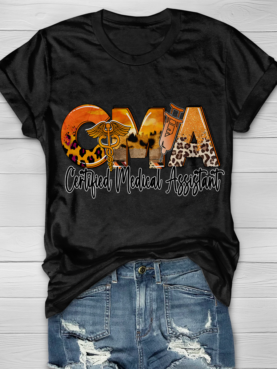 CMA Certified Medical Assistant Graphic T-shirts