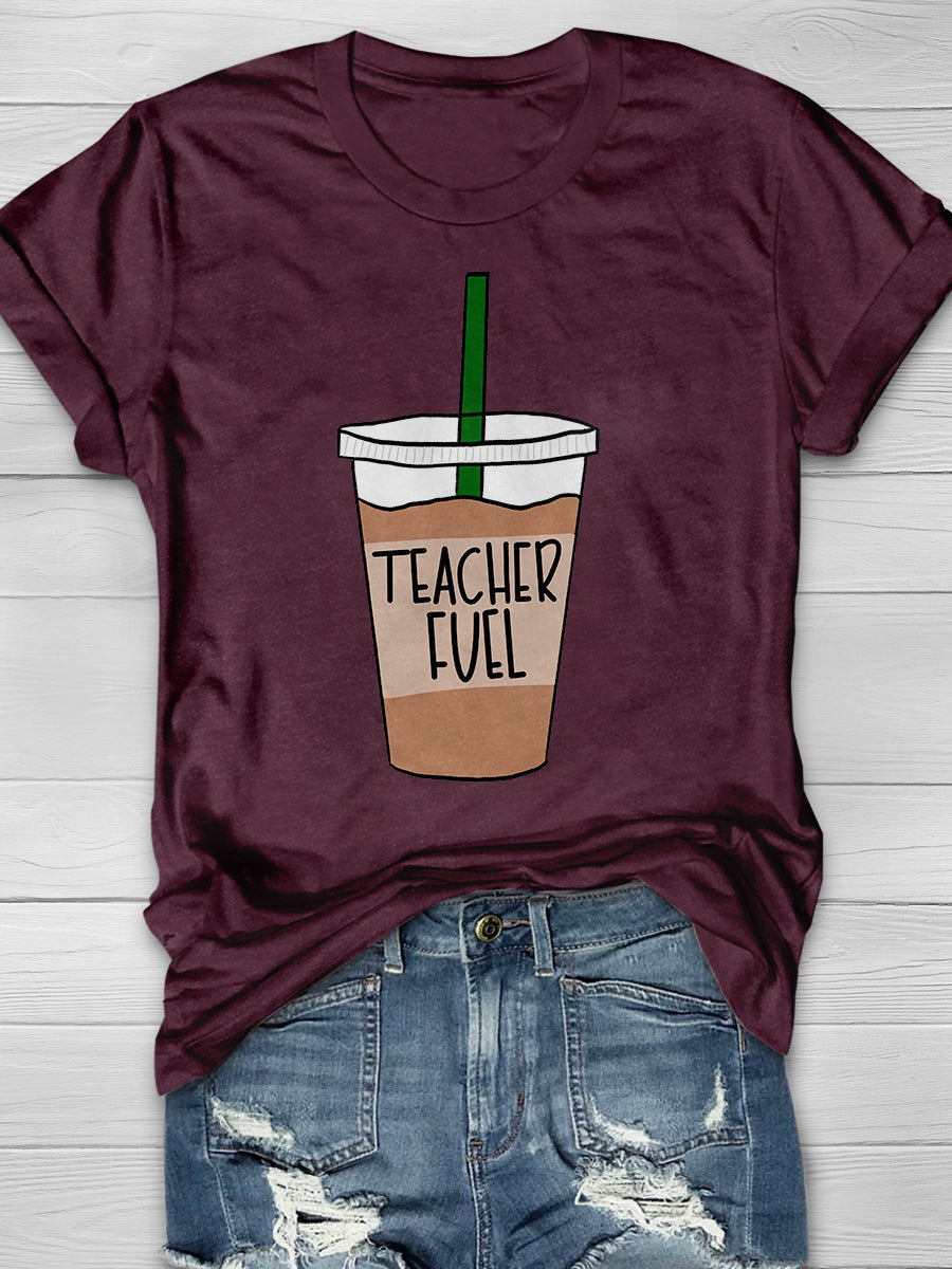 Teacher Fuel (Coffee) Print Graphic T-shirts