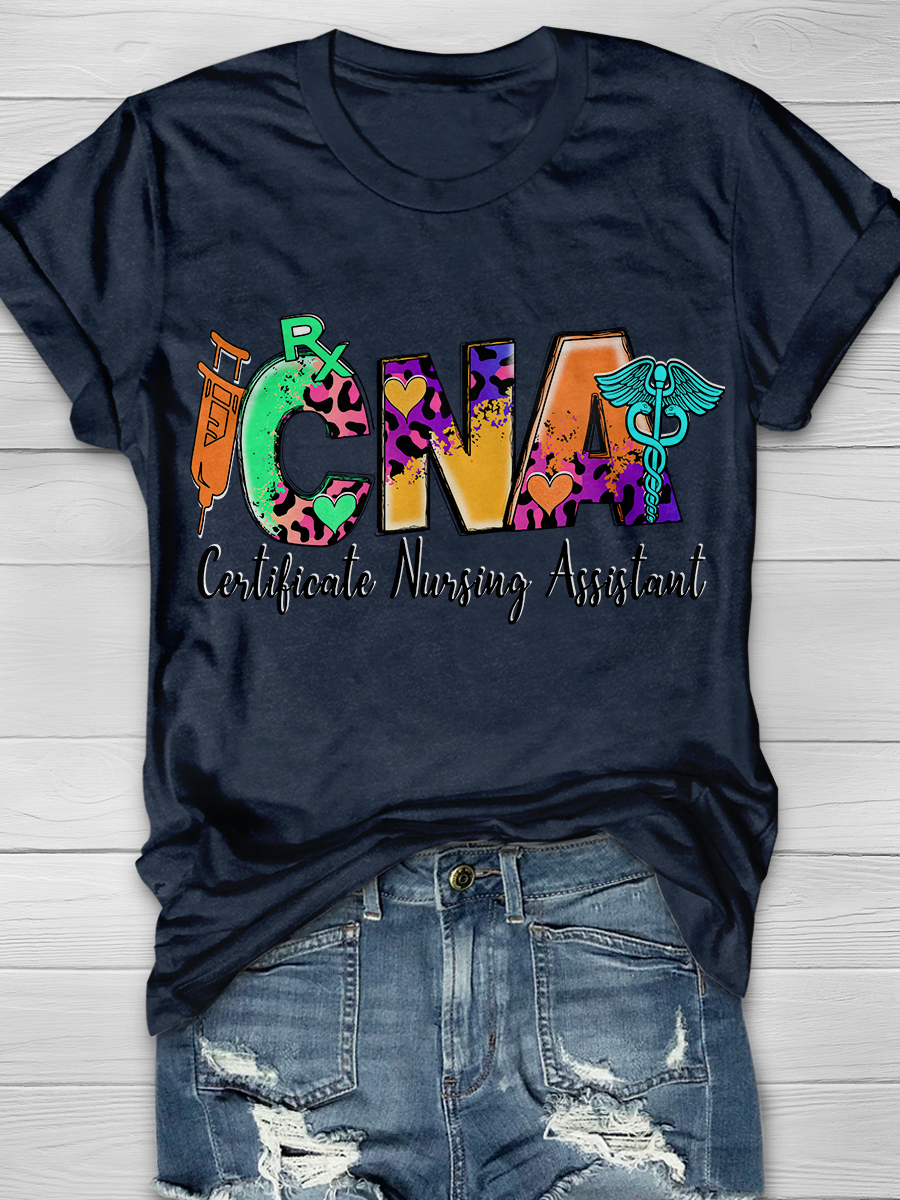 CNA Certified Nursing Assistant Graphic T-shirts