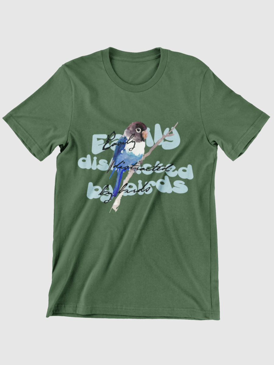 Easily Distracted By Birds Graphic T-shirt