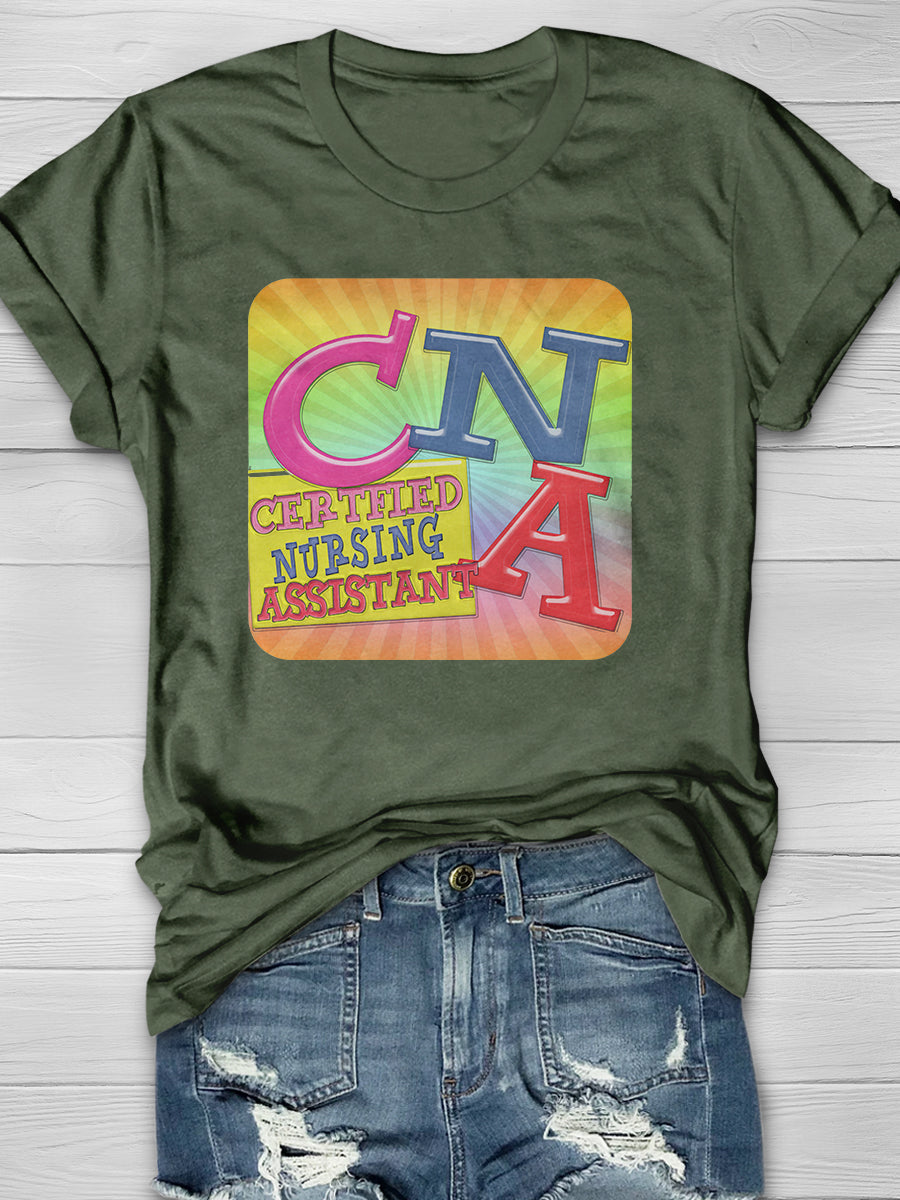 Certified Nursing Assistant Print Short Sleeve T-shirt