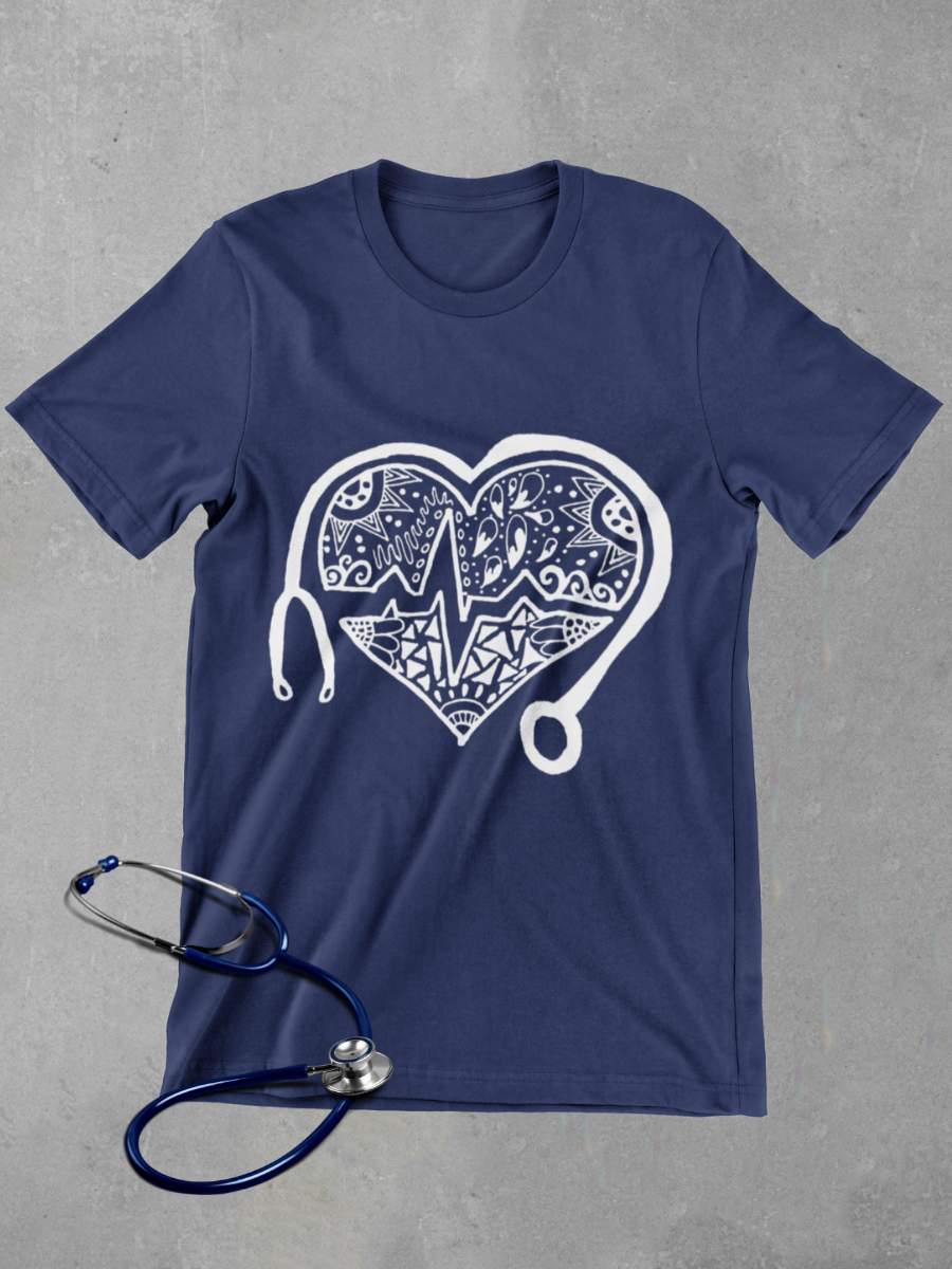 Nurse Heartbeat Graphic T-shirt