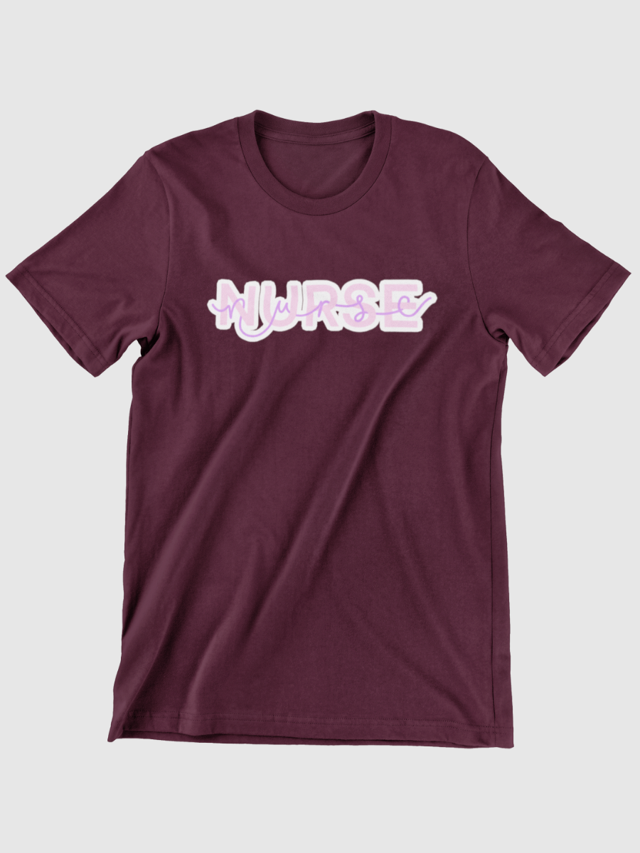 Pink Nurse Graphic T-shirt