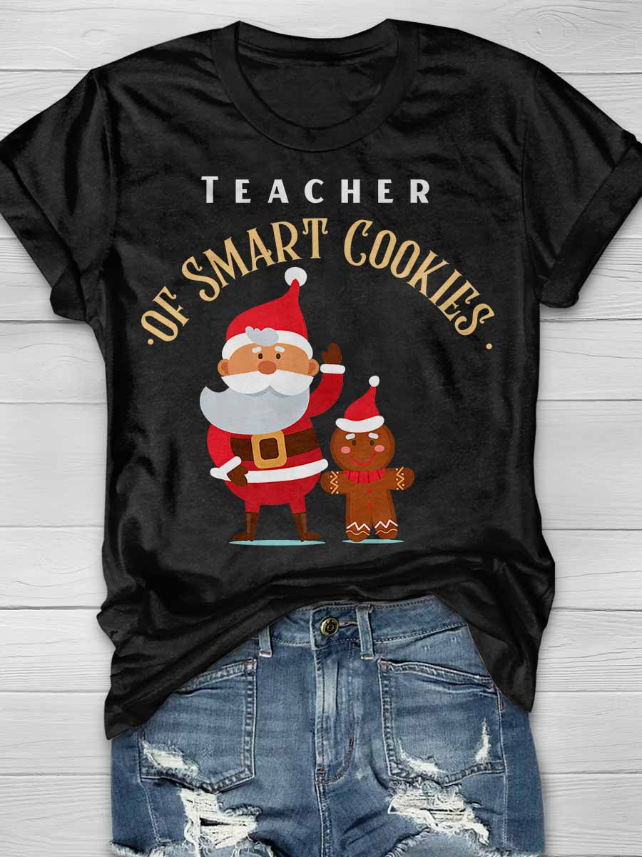 Teacher of Smart Cookies Print Graphic T-shirts