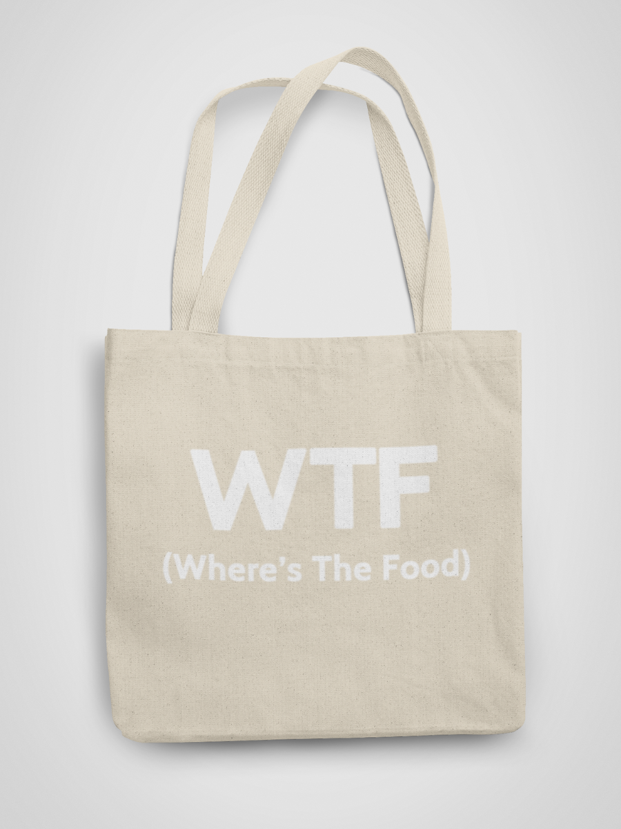 WTF Where's The Food Tote Bag