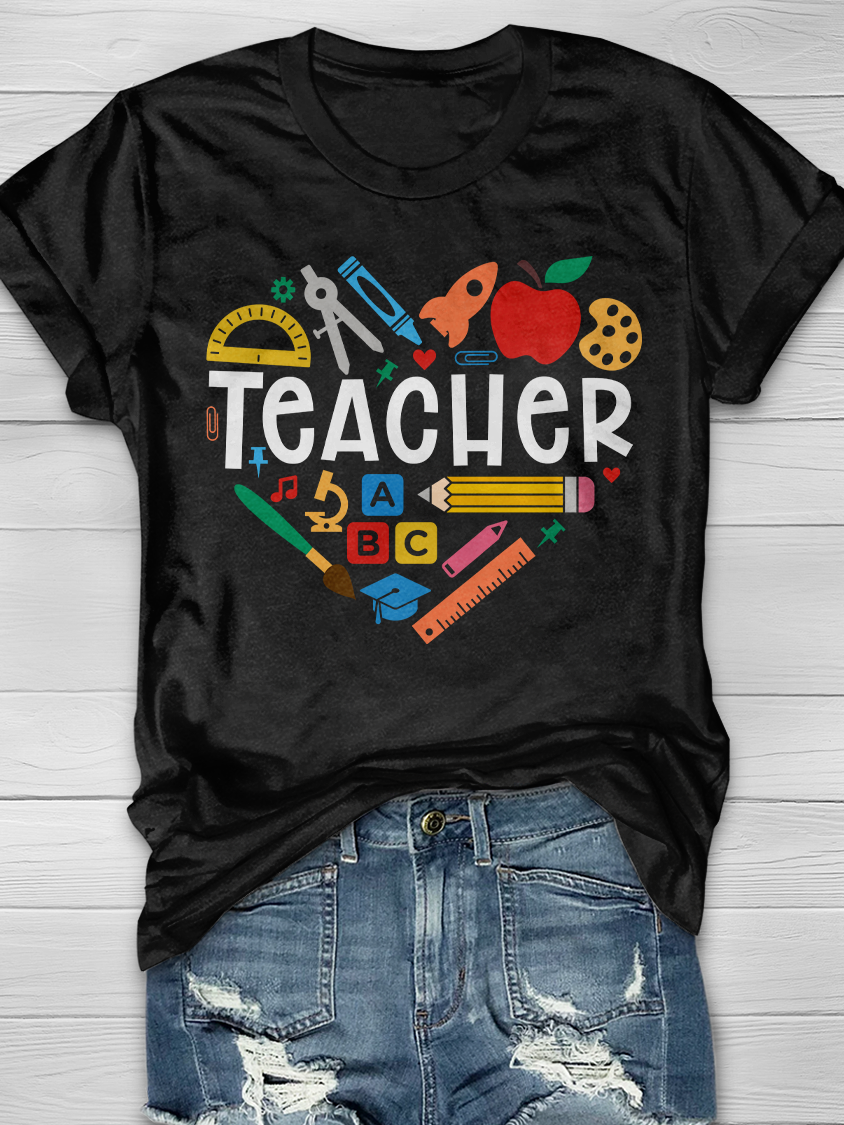 Teacher ABC Graphic T-shirts