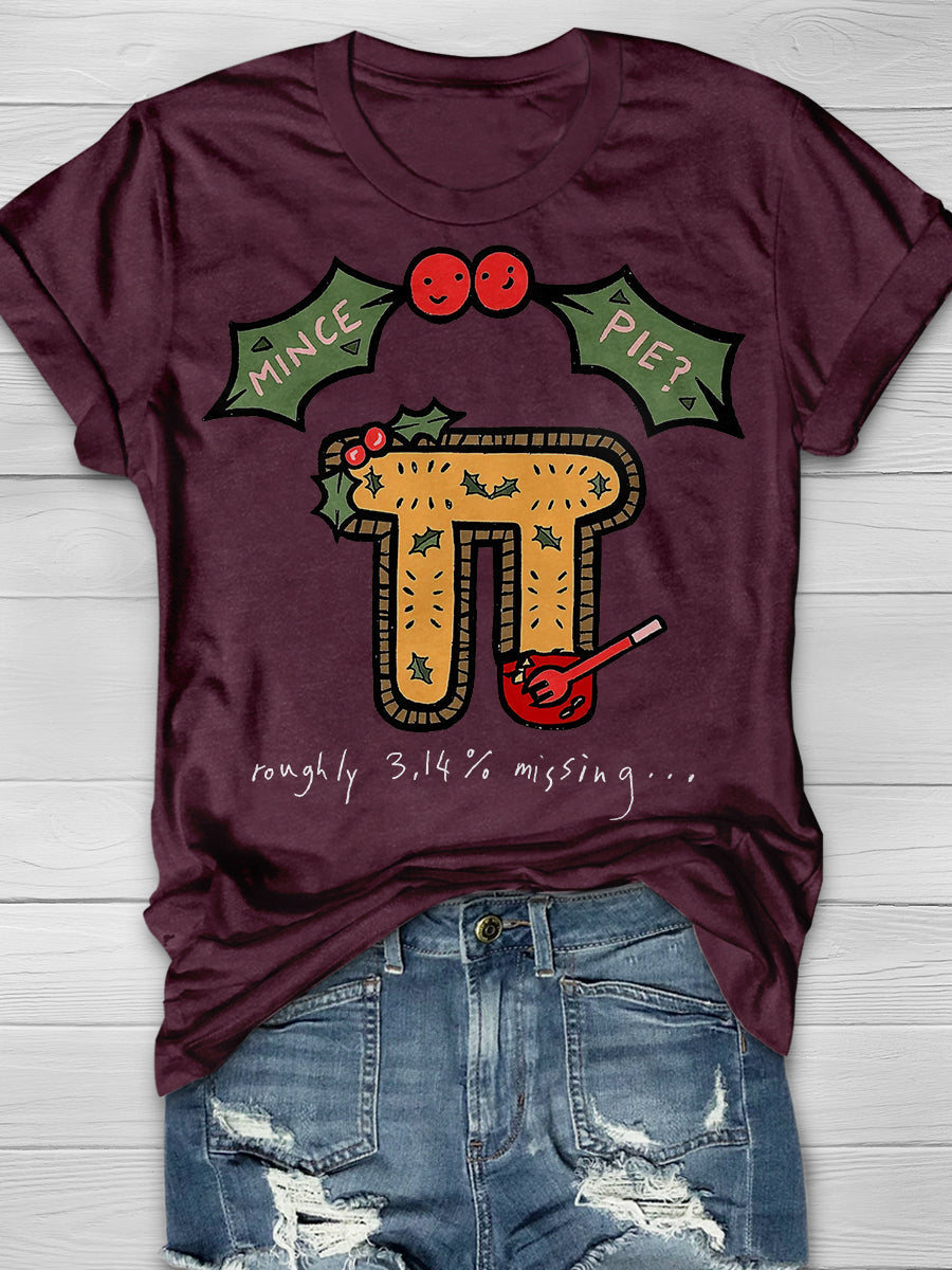 Christmas Mince π Print Graphic T-shirts
