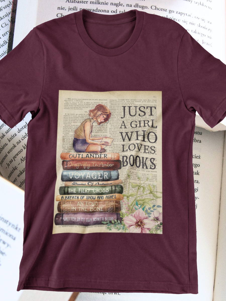 Jusr A Girl Who Loves Books Graphic T-shirts