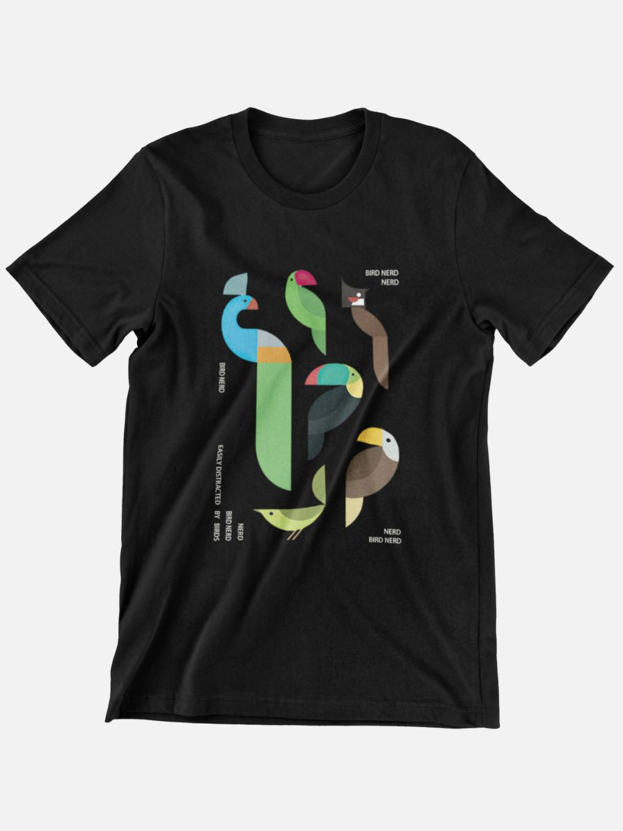 Bird Watching Abstract Birds Graphic T-shirt