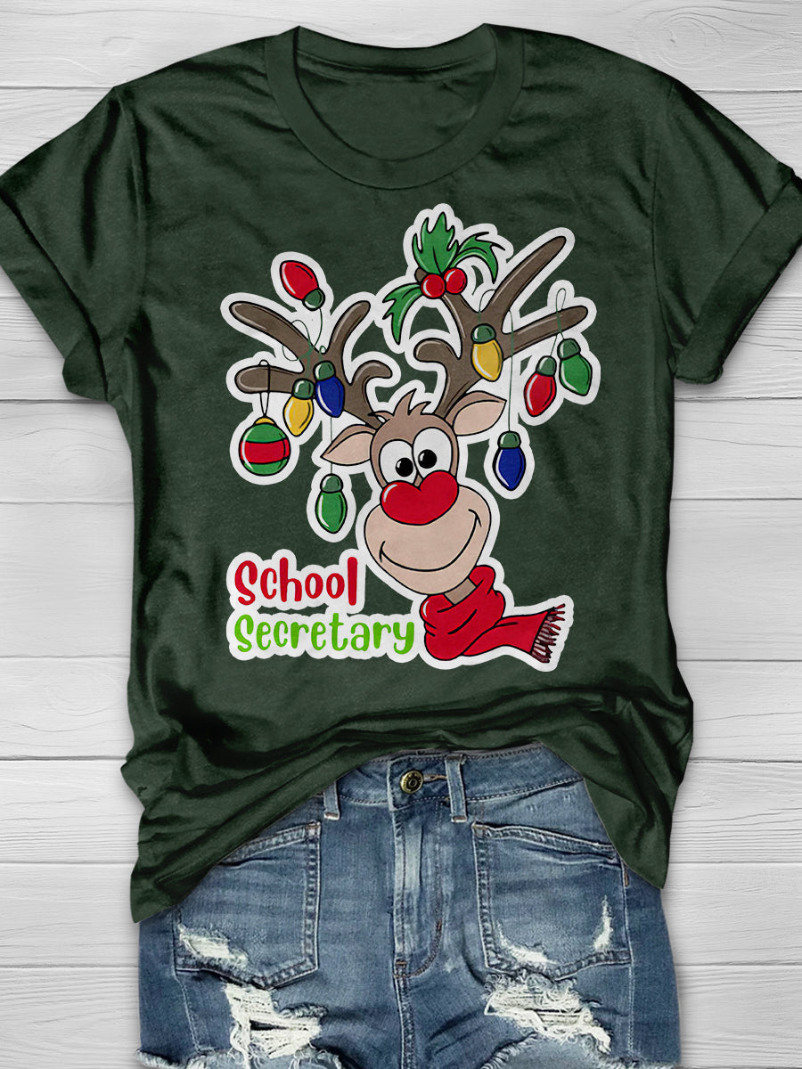 School Secretary Print Graphic T-shirts
