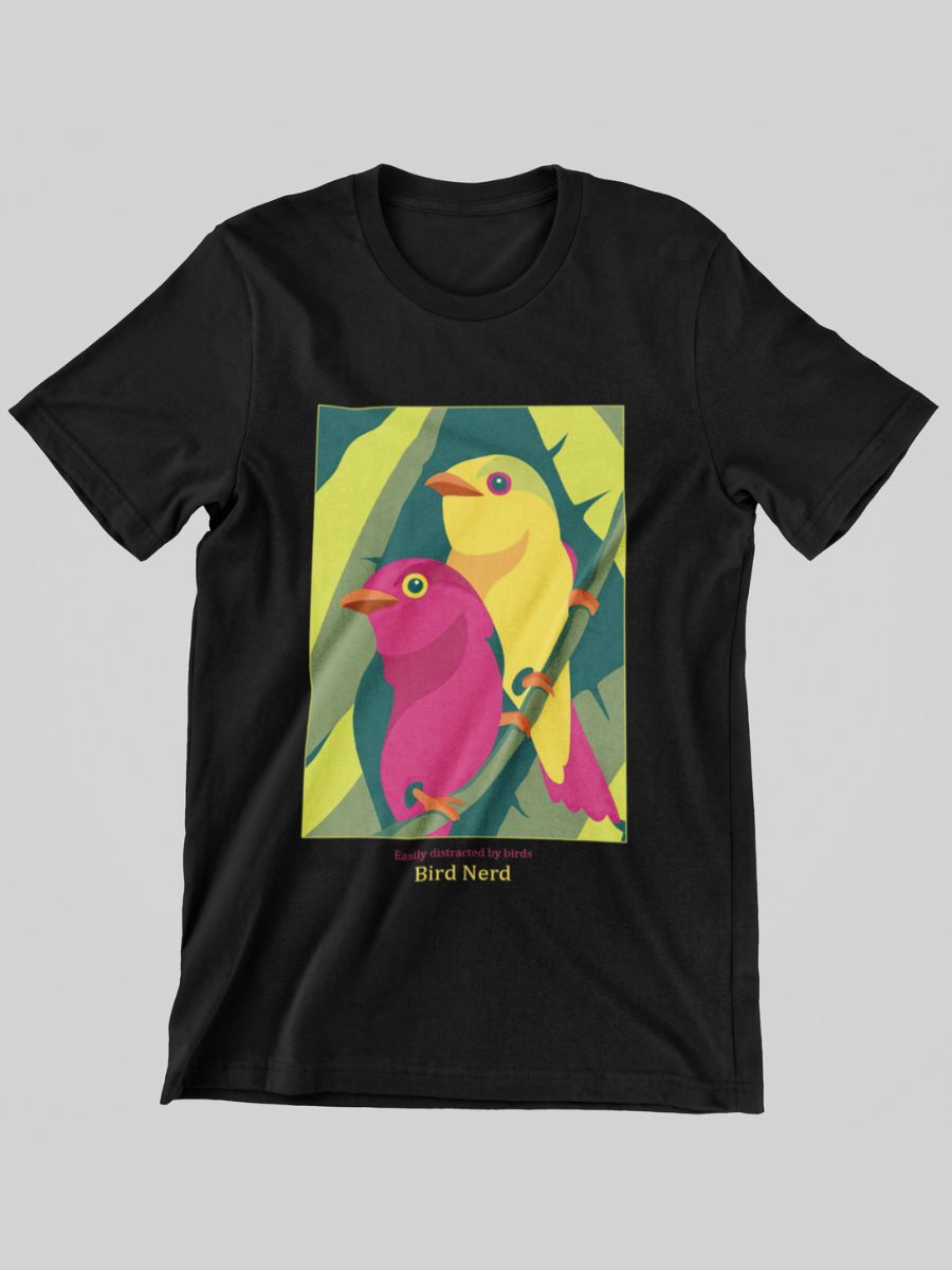 Two Birds Sitting on a Branch Graphic T-shirt