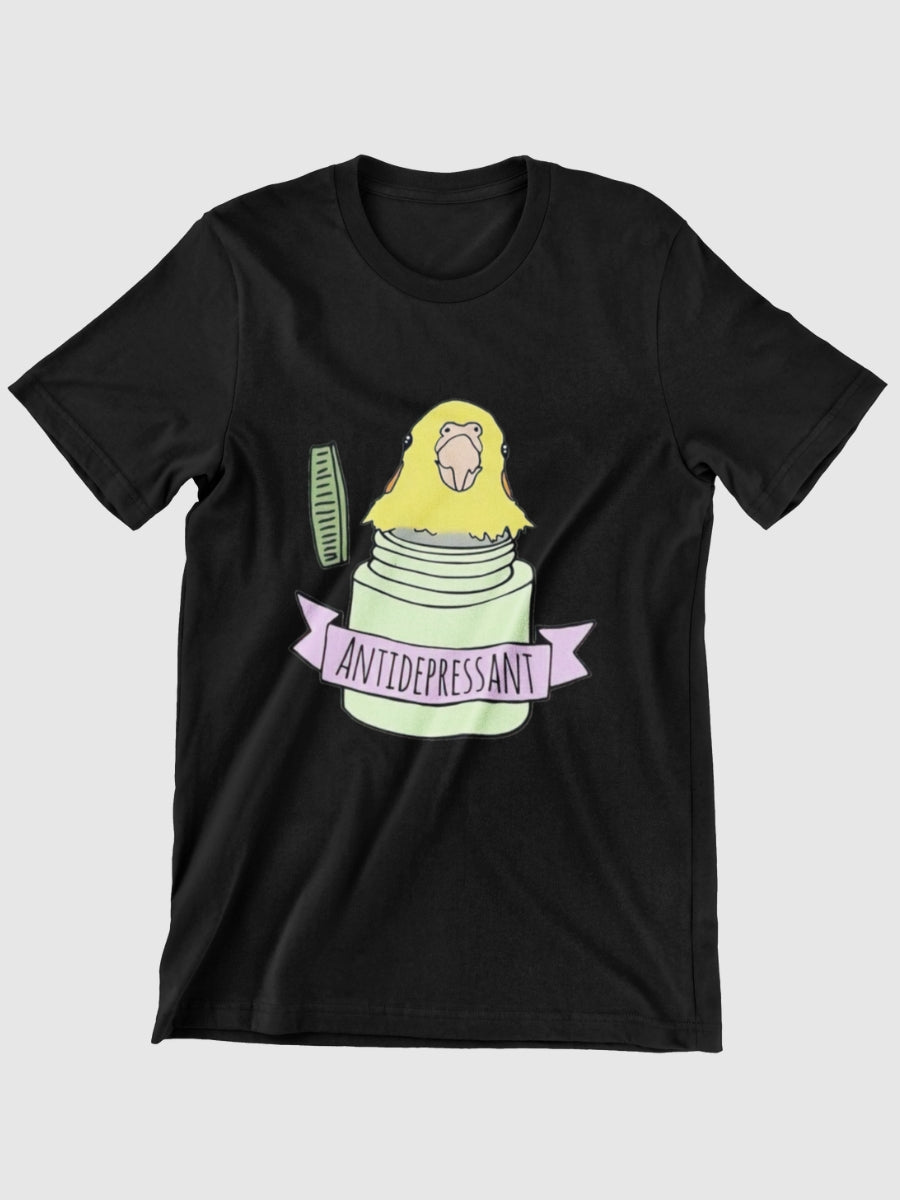 Antidepressant Bird Graphic T-shirt