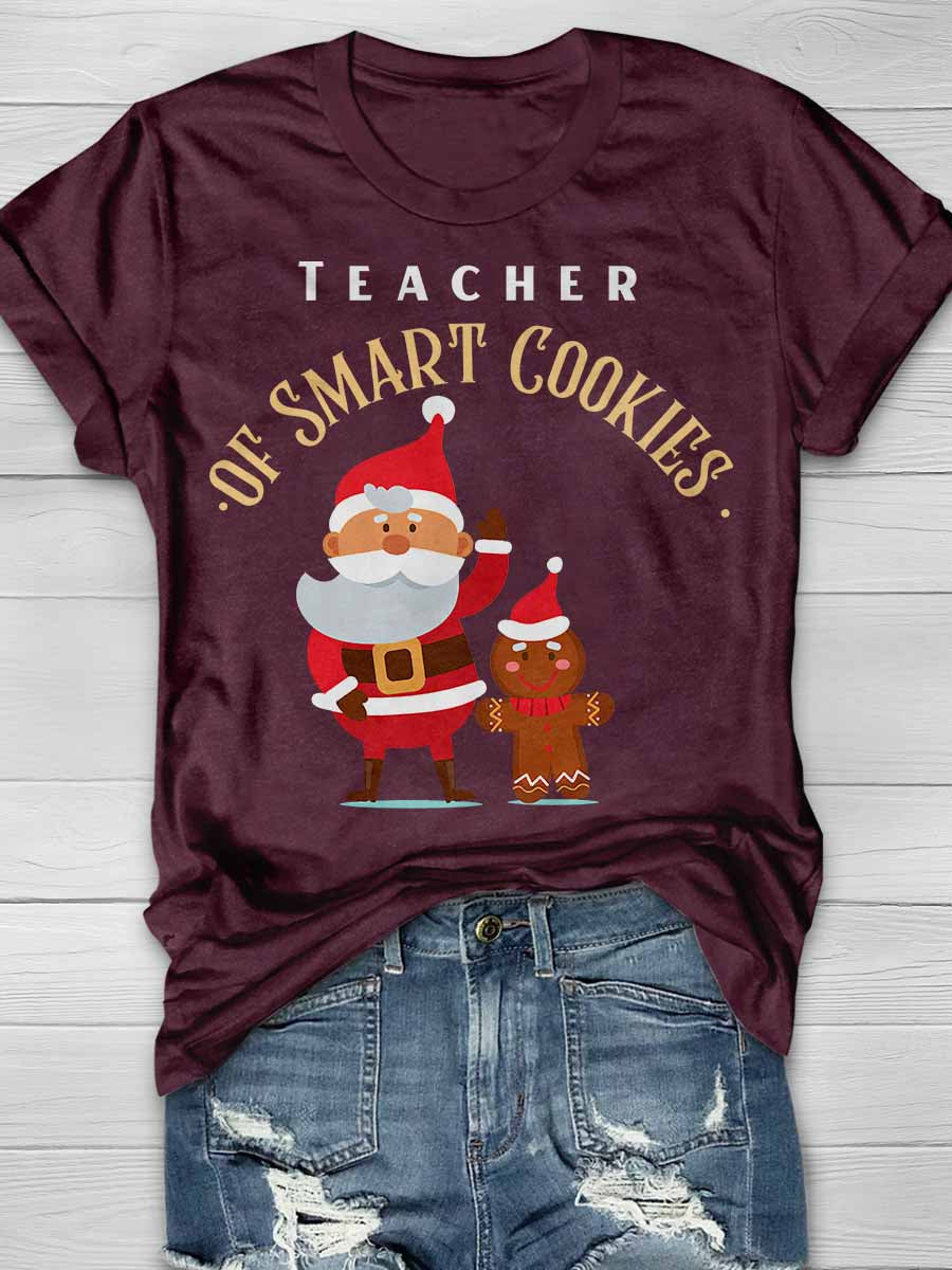 Teacher of Smart Cookies Print Graphic T-shirts