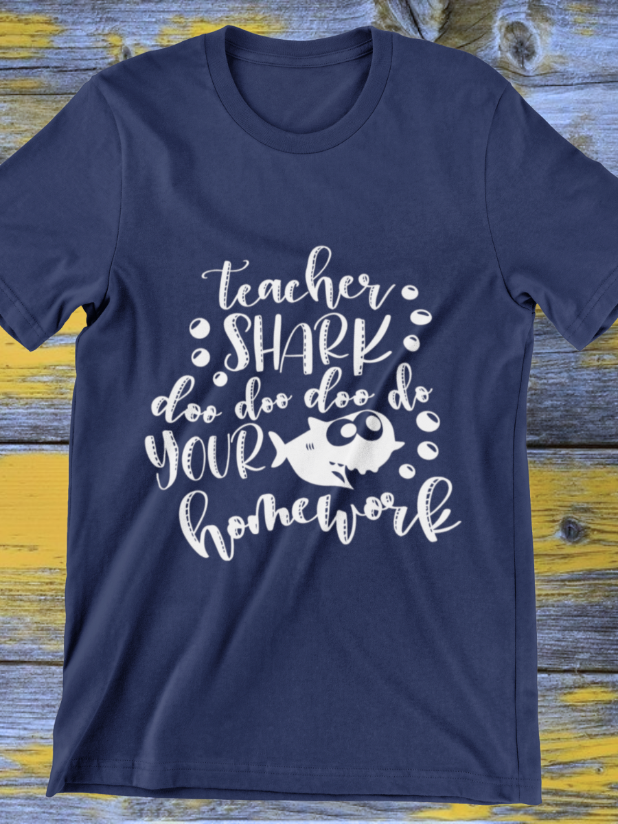 Teacher Baby Shark Graphic T-shirt