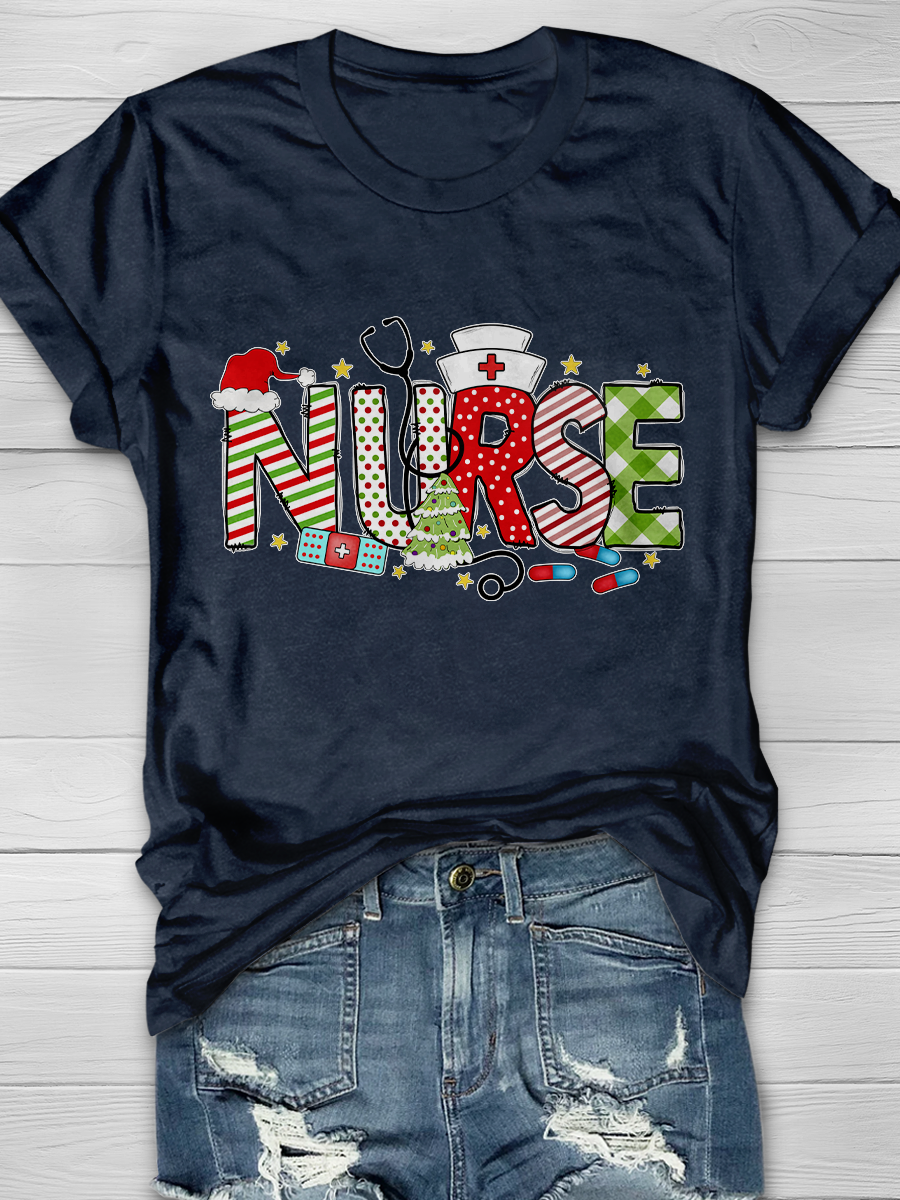 Nurse Christmas Graphic T-shirts