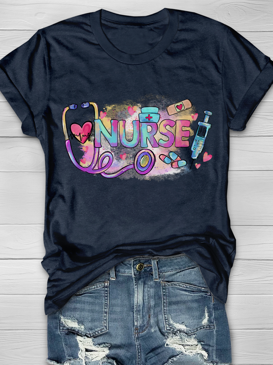 Nurse Stethoscope Graphic T-shirts