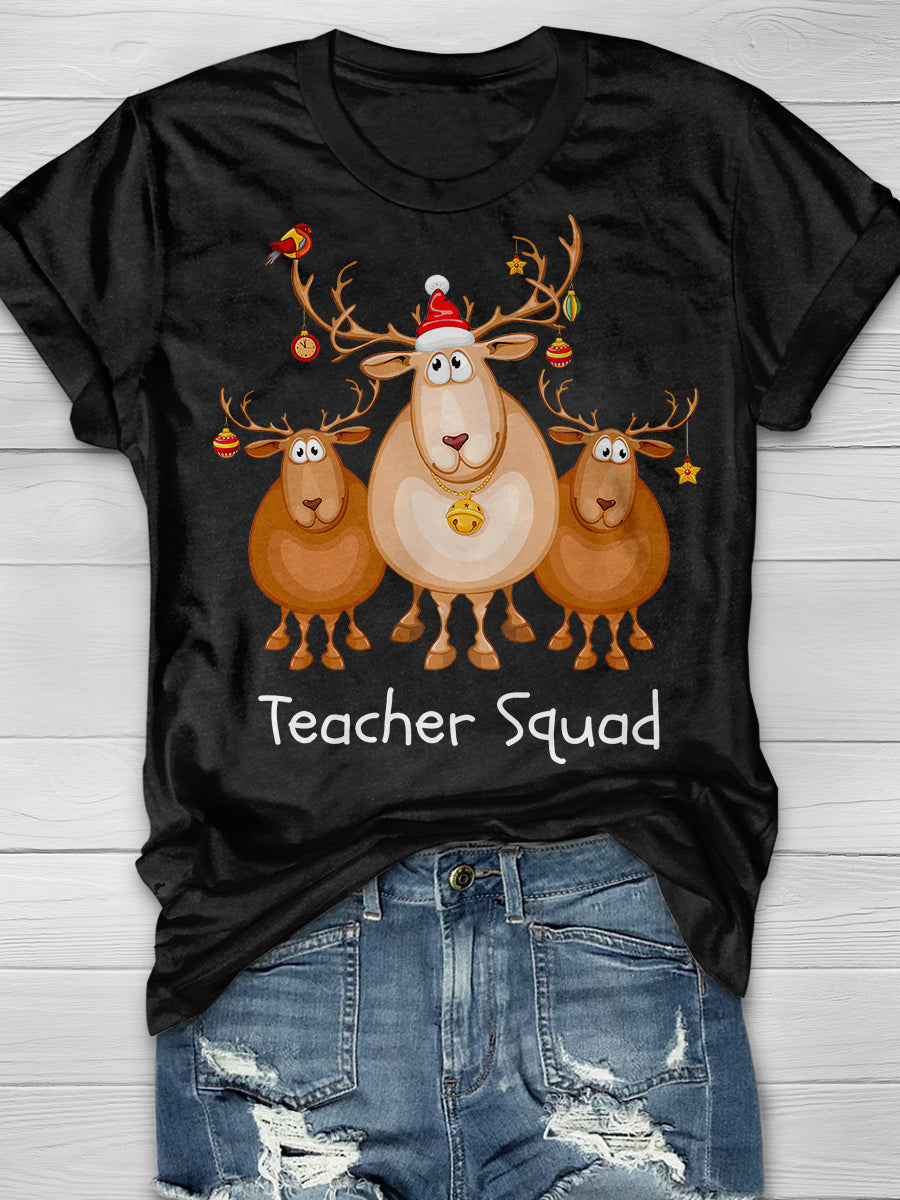 Teacher Squad Print Graphic T-shirts