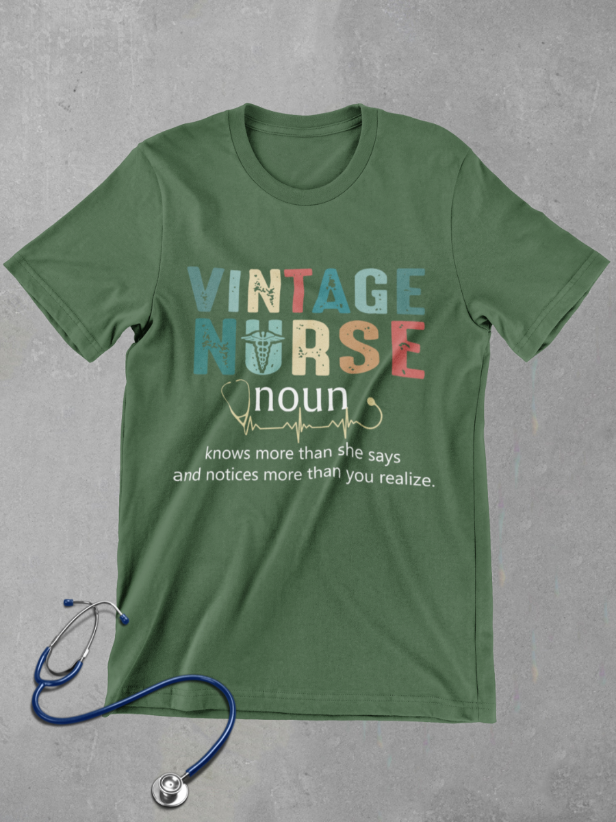 Vintage Nurse Graphic T-shirt