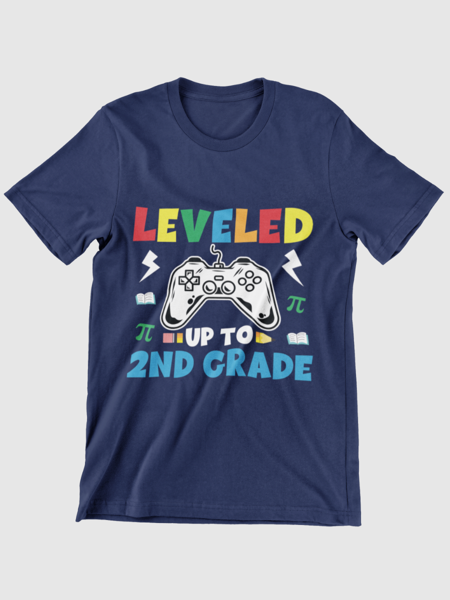 Leveled Up To 2nd Grade Graphic T-shirt