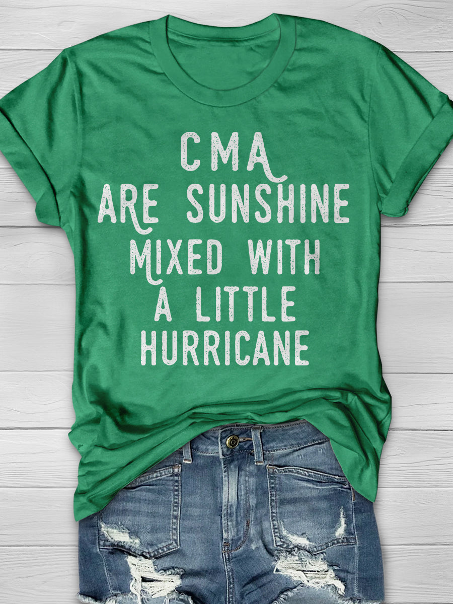 CMA Are Sunshine Mixed With A Little Print Short Sleeve T-shirt