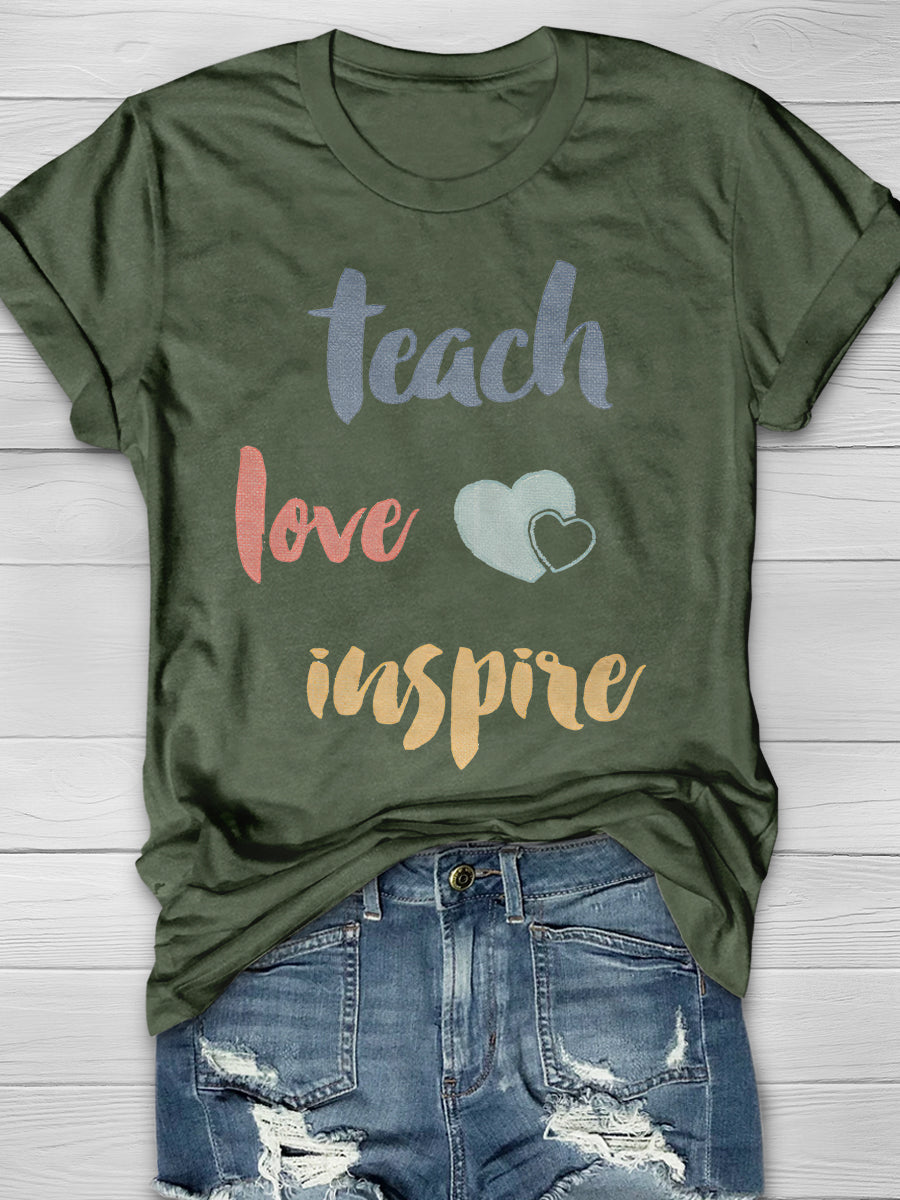 Teacher Inspiration Print Graphic T-shirts